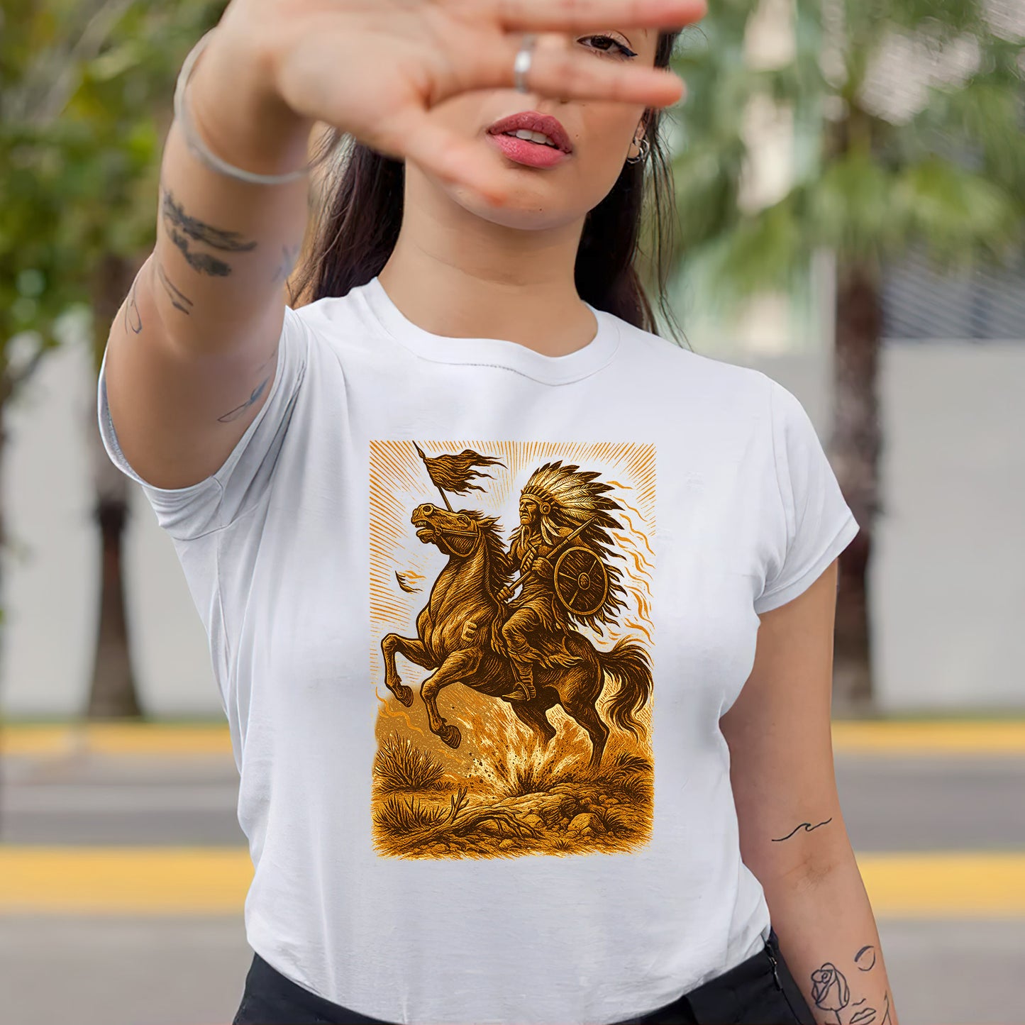 Trail of Tears Inspired Warrior Art Unisex T-Shirt/Hoodie/Sweatshirt