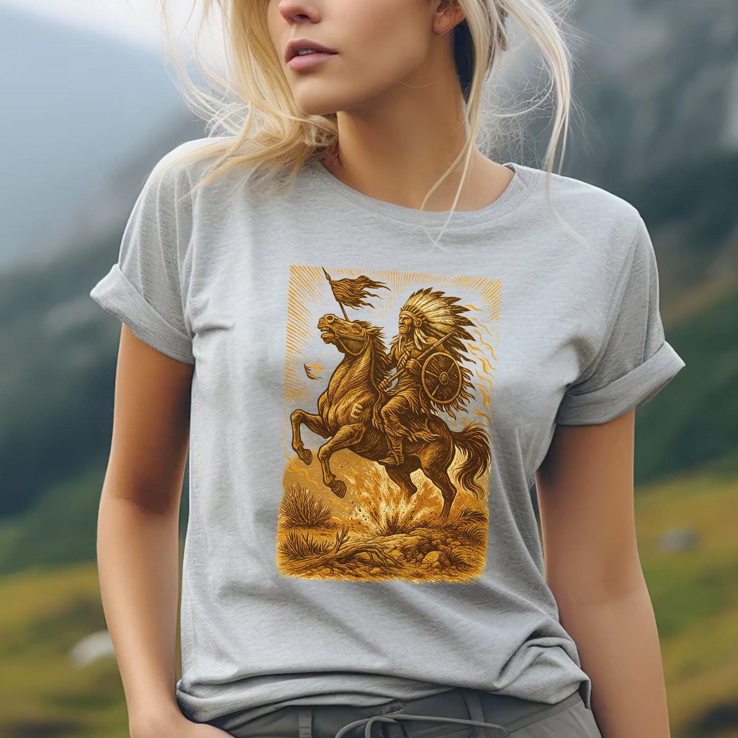 Trail of Tears Inspired Warrior Art Unisex T-Shirt/Hoodie/Sweatshirt