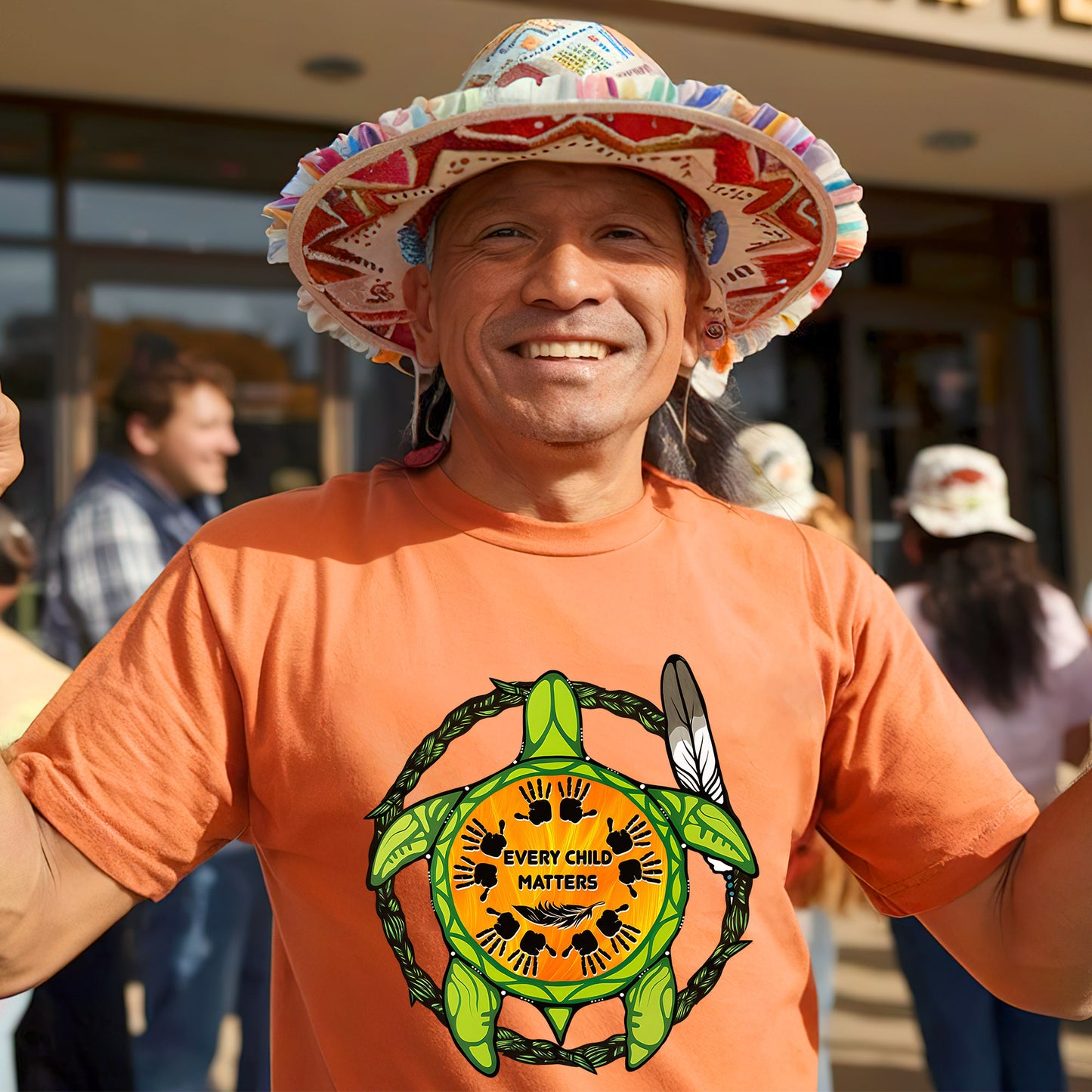 Every Child Matters - Turtle & Feather Orange Unisex T-Shirt/Hoodie/Sweatshirt