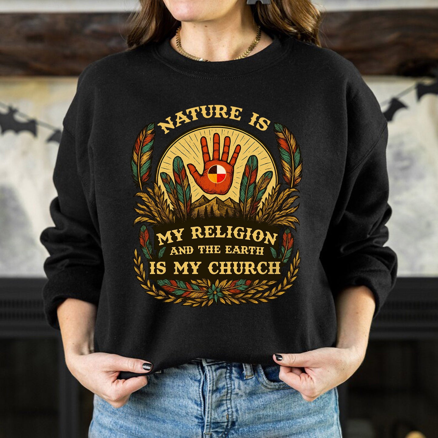 Nature Is My Religion - Indigenous Spirituality Earth Unisex T-shirt/T-shirt V-neck/Hoodie/Sweatshirt
