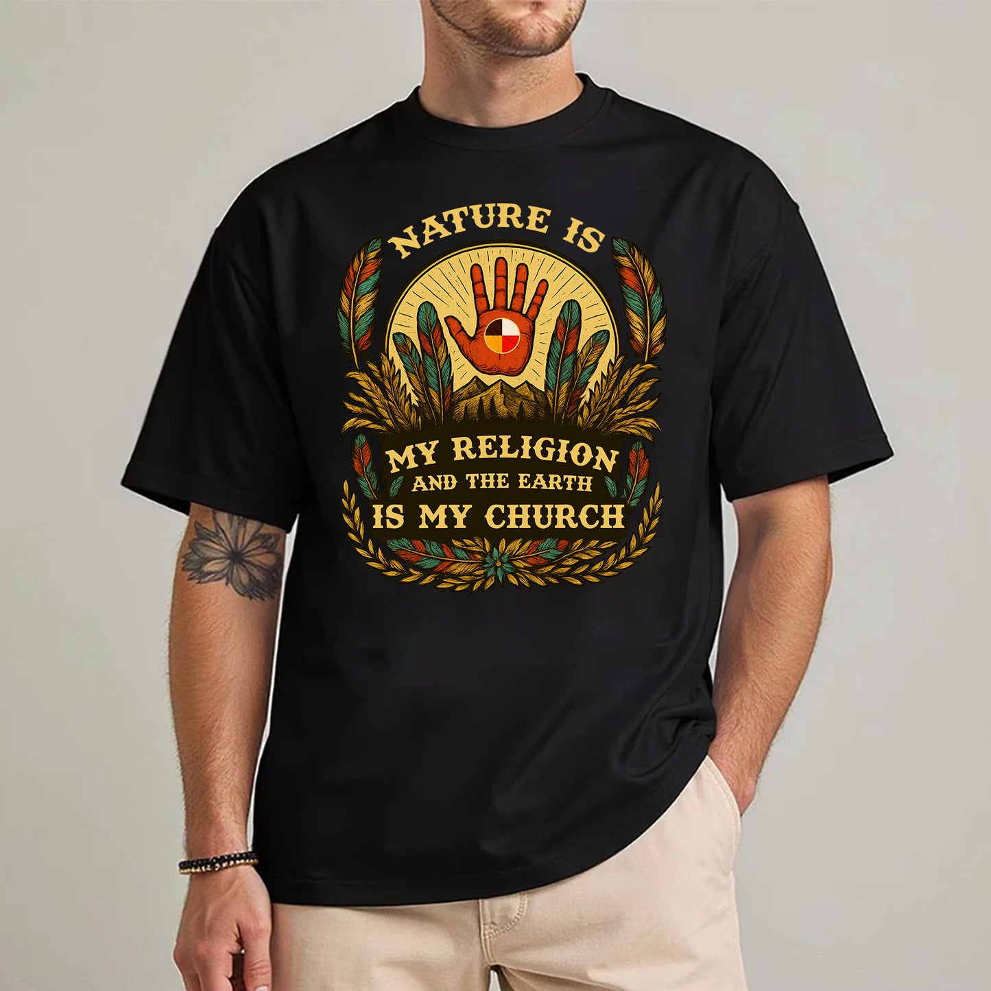 Nature Is My Religion - Indigenous Spirituality Earth Unisex T-Shirt/T-Shirt V-Neck/Hoodie/Sweatshirt