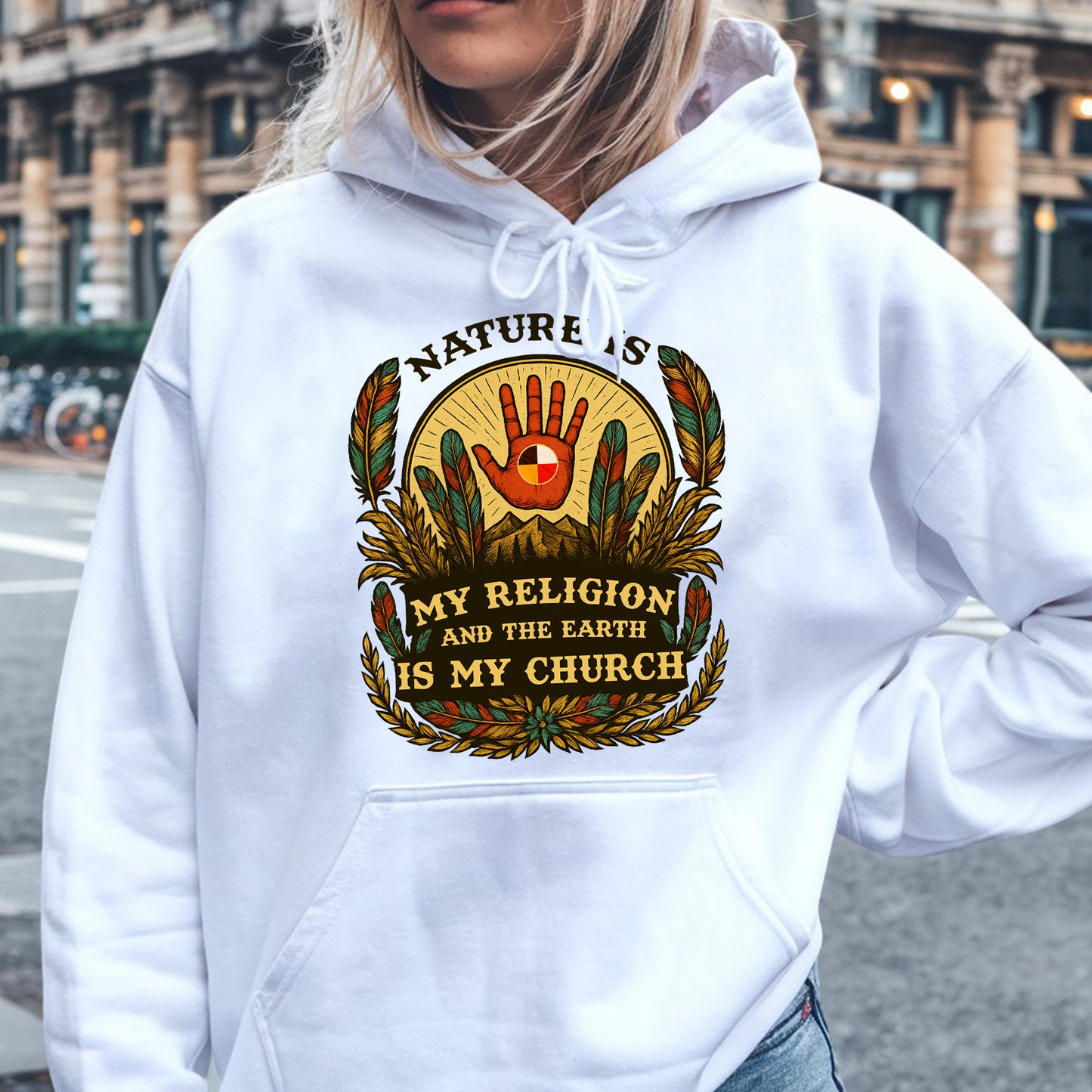Nature Is My Religion - Indigenous Spirituality Earth Unisex T-Shirt/T-Shirt V-Neck/Hoodie/Sweatshirt