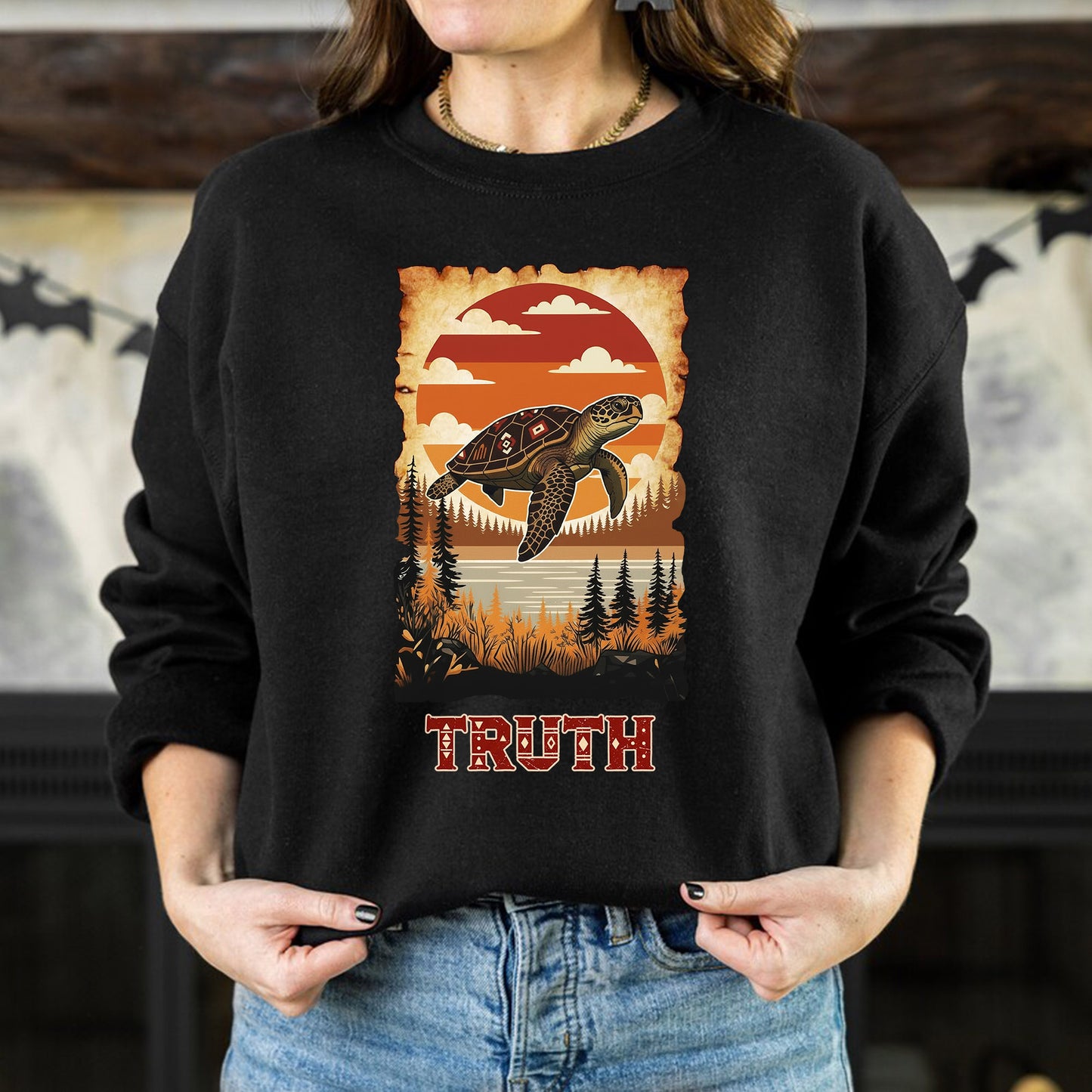 The Seven Sacred Laws Animal - Turtle Native American Unisex T-Shirt/T-Shirt V-Neck/Hoodie/Sweatshirt