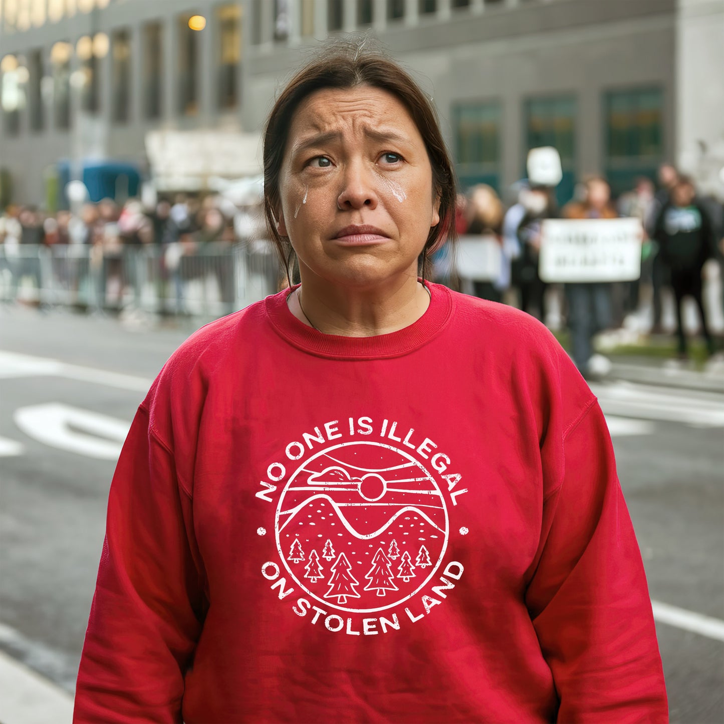 Indigenous Solidarity - No One Is Illegal on Stolen Land Unisex T-Shirt/T-Shirt V-Neck/Hoodie/Sweatshirt