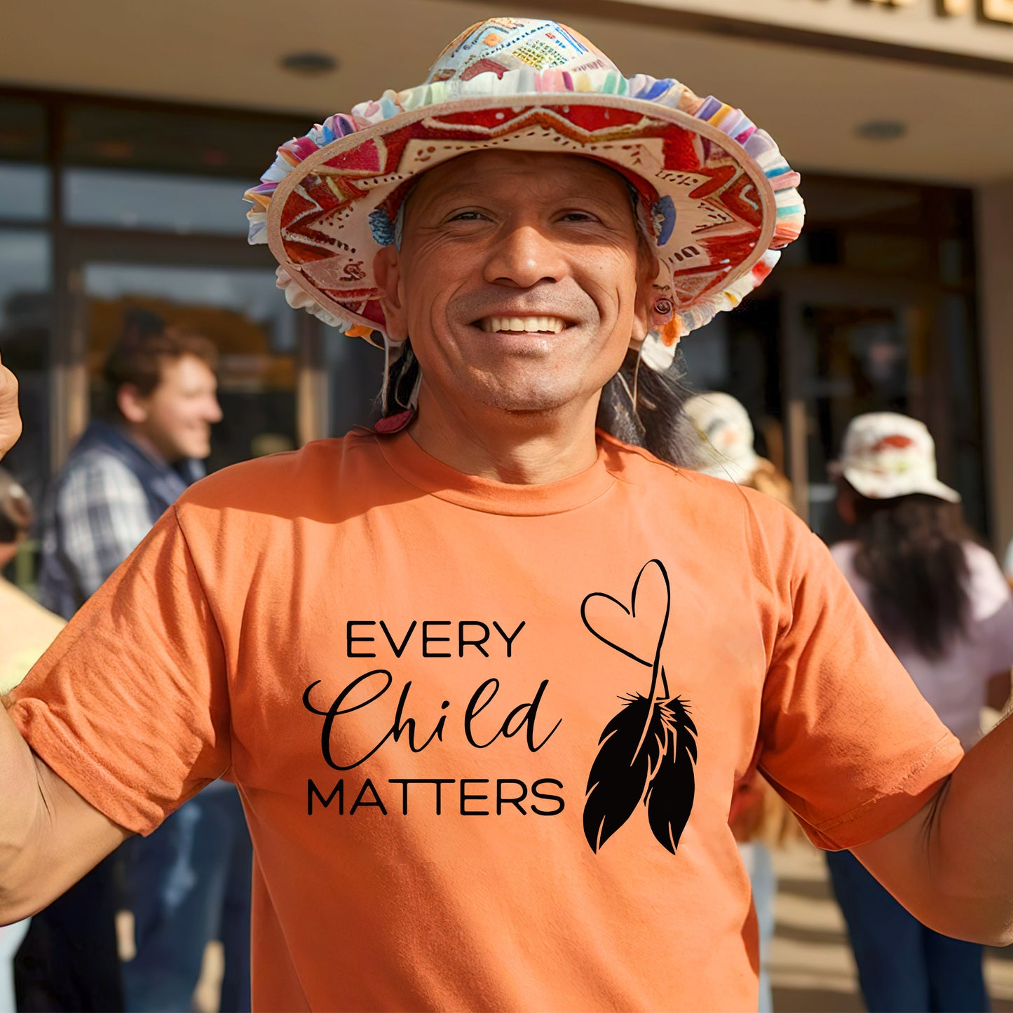 Every Child Matters Minimalist Heart Feather Design For Orange Shirt Day Unisex T-Shirt/Hoodie/Sweatshirt