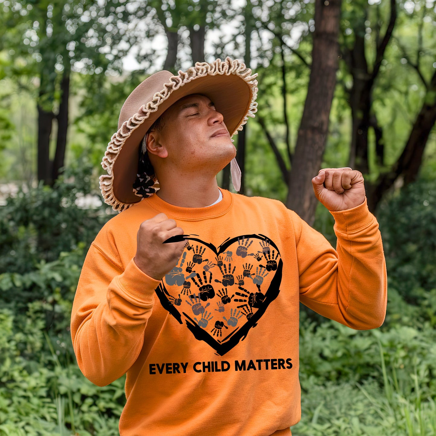 Every Child Matters Handprint Heart For Orange Shirt Day Unisex T-Shirt/Hoodie/Sweatshirt