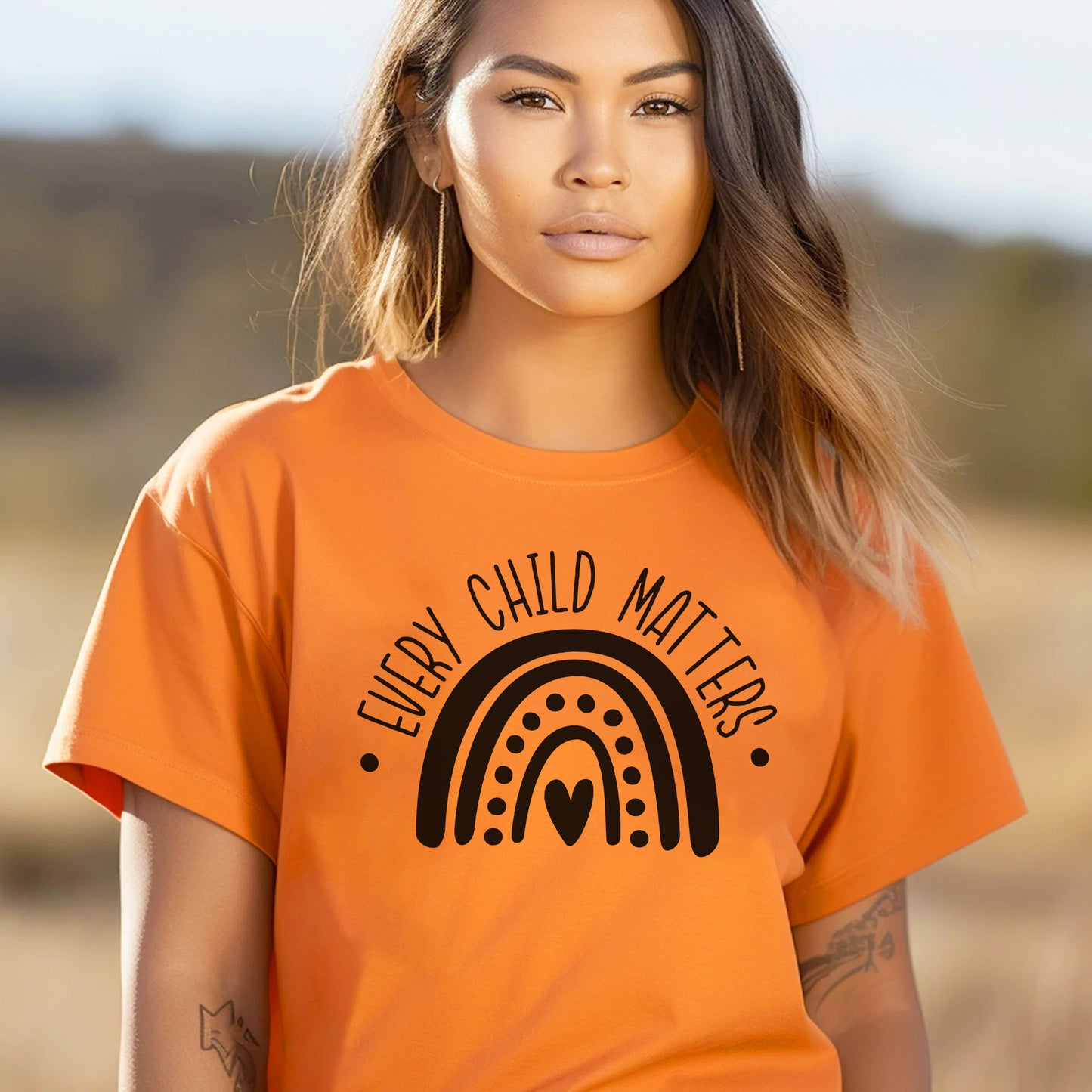 Every Child Matters Minimal Rainbow For Orange Shirt Day Unisex T-Shirt/Hoodie/Sweatshirt