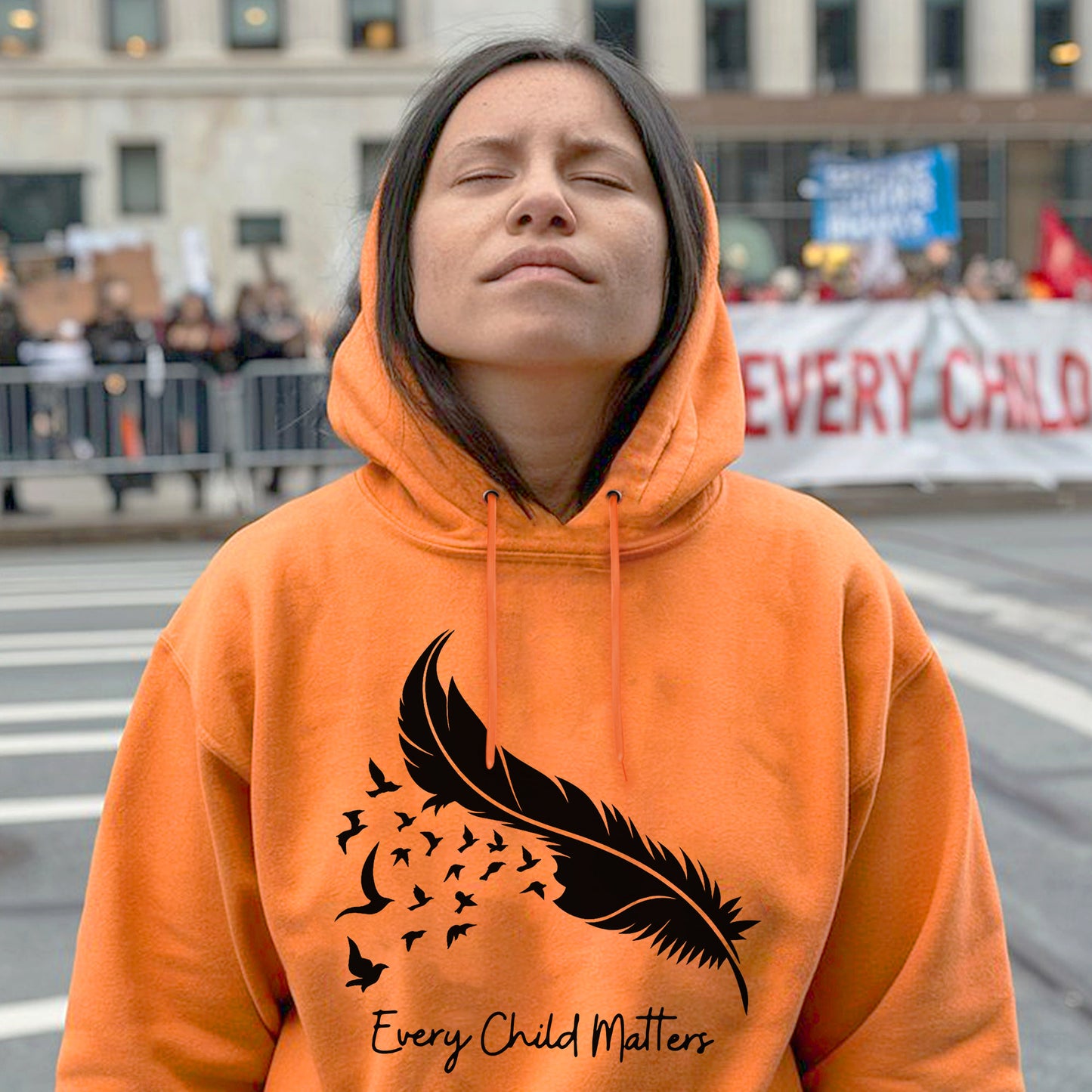 Every Child Matters Feather Flying Birds Design For Orange Shirt Day Unisex T-Shirt/Hoodie/Sweatshirt