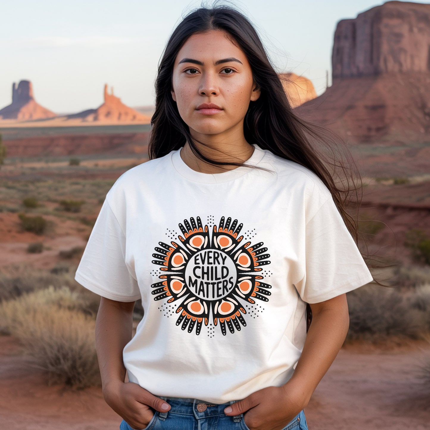 Every Child Matters Indigenous Circle Symbol Design For Orange Shirt Day Unisex T-Shirt/Hoodie/Sweatshirt