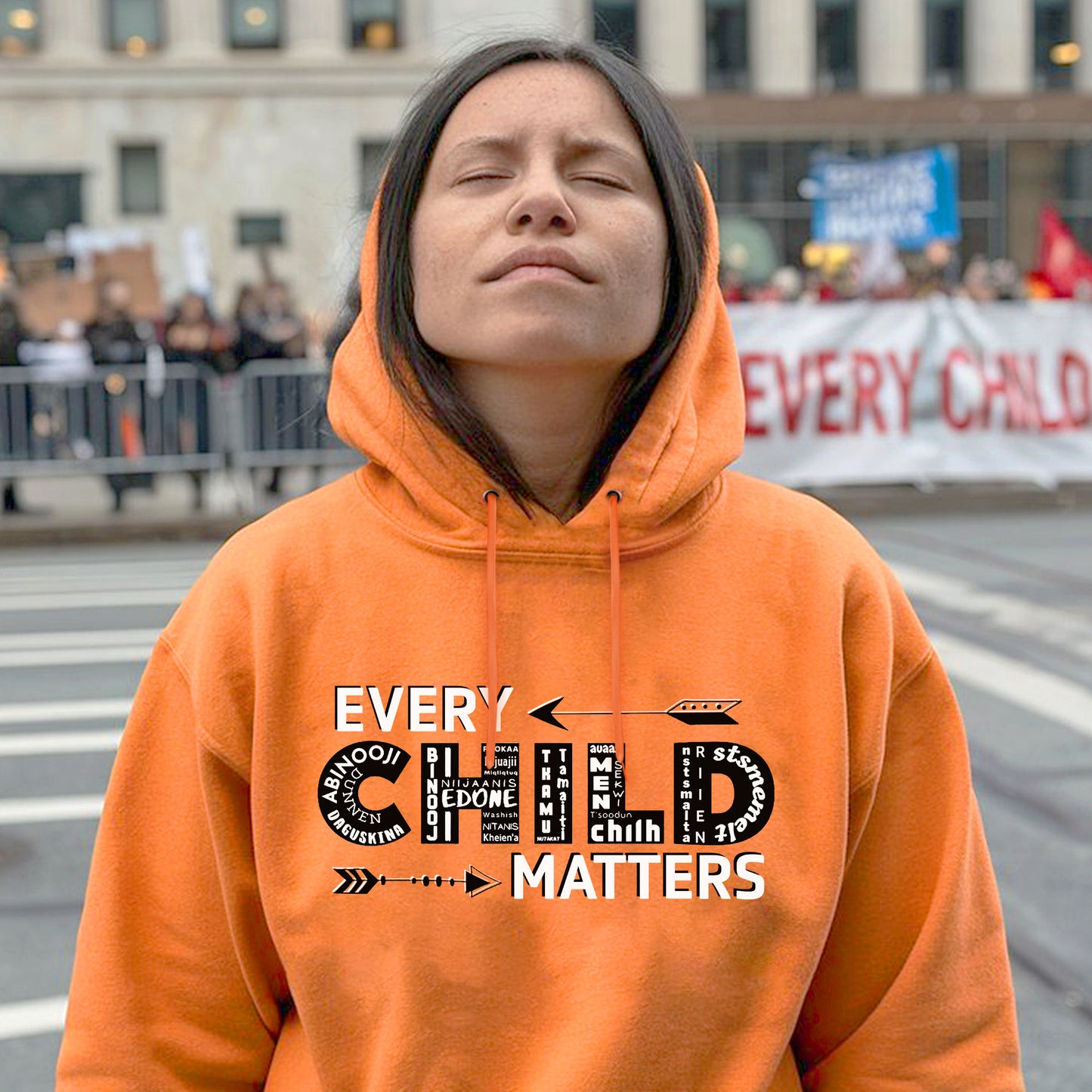 Every Child Matters Language Of Children Typography Design For Orange Shirt Day Unisex T-Shirt/Hoodie/Sweatshirt