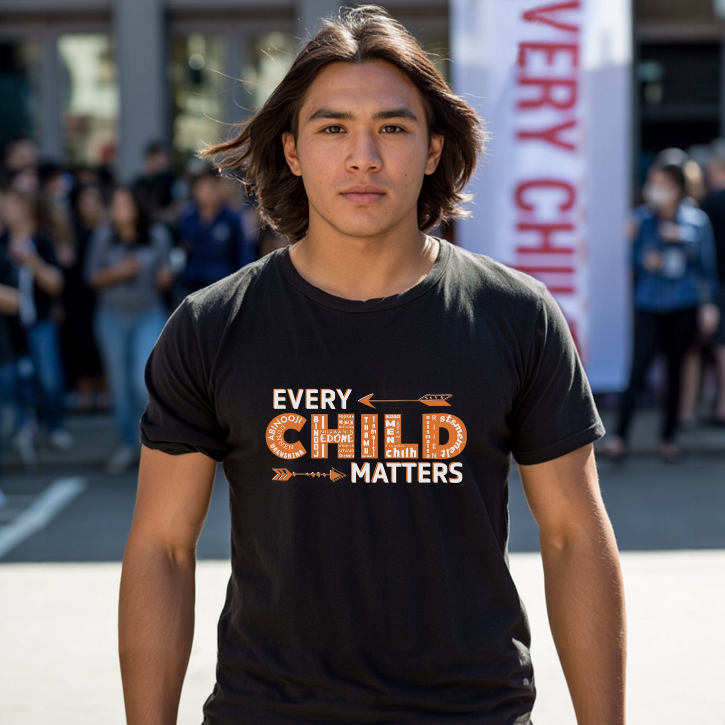 Every Child Matters Language Of Children Typography Design For Orange Shirt Day Unisex T-Shirt/Hoodie/Sweatshirt