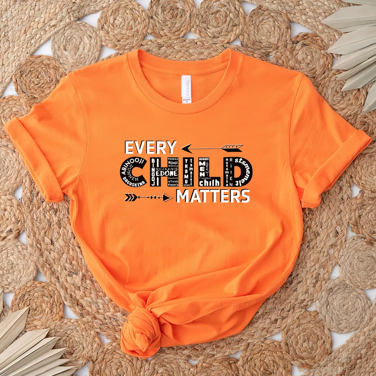 Every Child Matters Language Of Children Typography Design For Orange Shirt Day Unisex T-Shirt/Hoodie/Sweatshirt