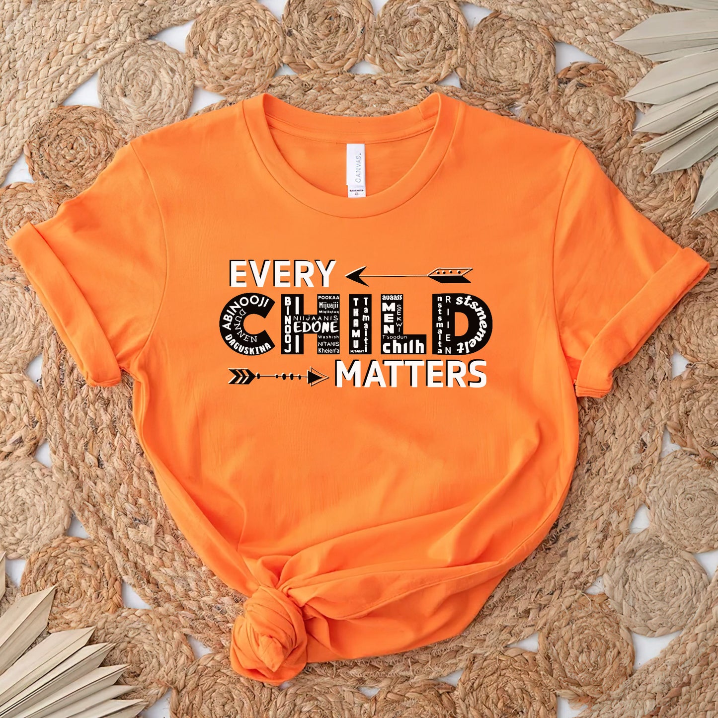 Every Child Matters Language Of Children Typography Design For Orange Shirt Day Unisex T-Shirt/Hoodie/Sweatshirt