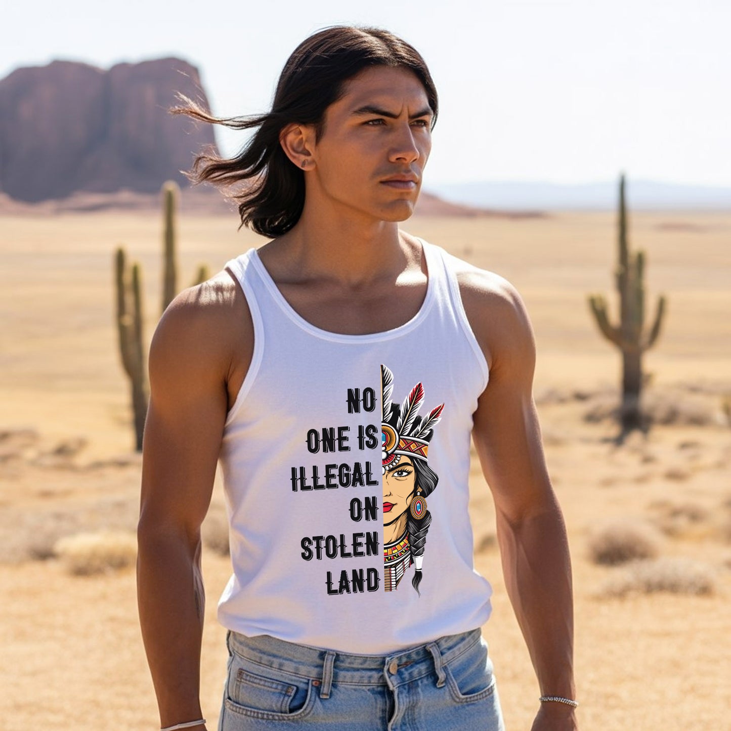 No One Is Illegal On Stolen Land Unisex Tank Top