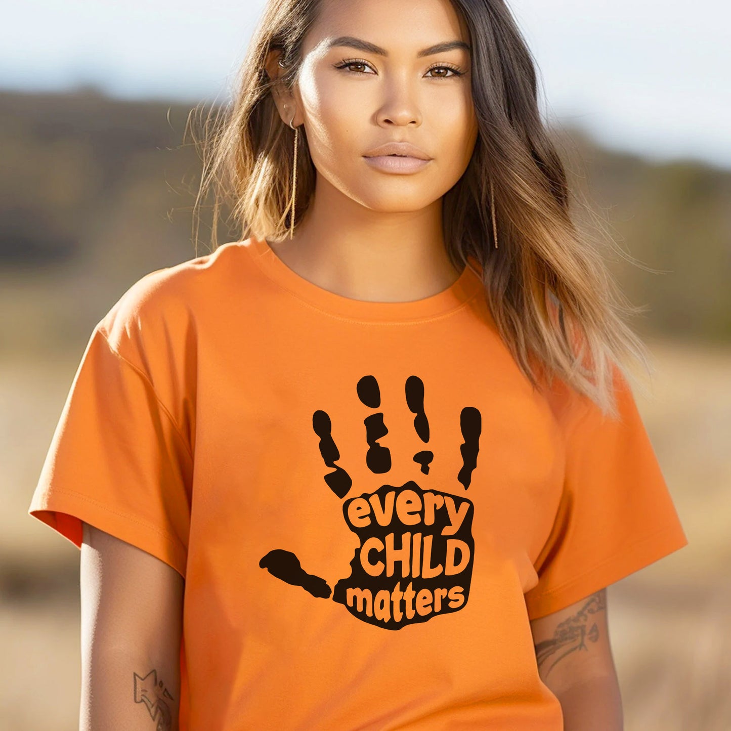 Every Child Matters Bold Handprint For Orange Shirt Day Unisex T-Shirt/Hoodie/Sweatshirt