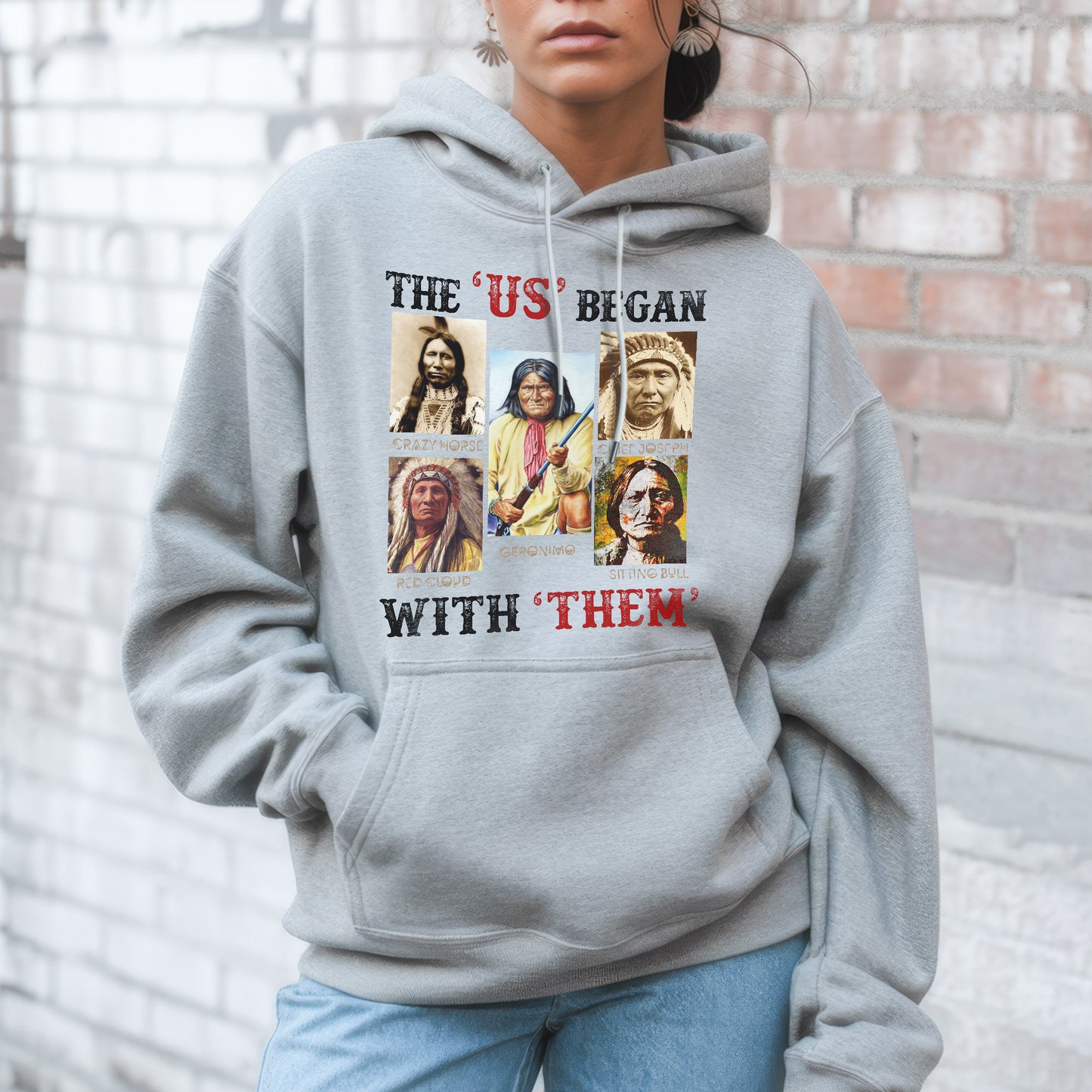 "The US Began With Them" Native American Chiefs Unisex T-Shirt/T-Shirt V-Neck/Hoodie/Sweatshirt