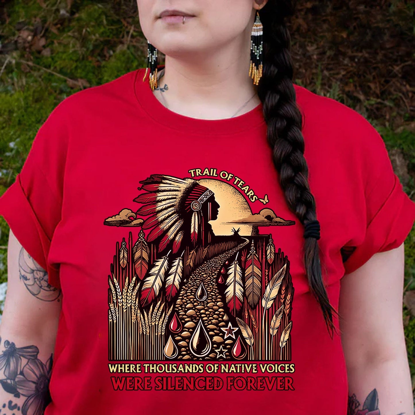 Trail Of Tears - Where Thousands Of Native Chief Unisex T-Shirt/Hoodie/Sweatshirt