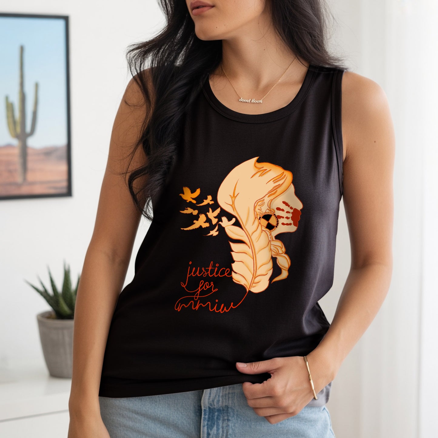 Justice For MMIW Indigenous Rights Powerful Statement Unisex Tank Top