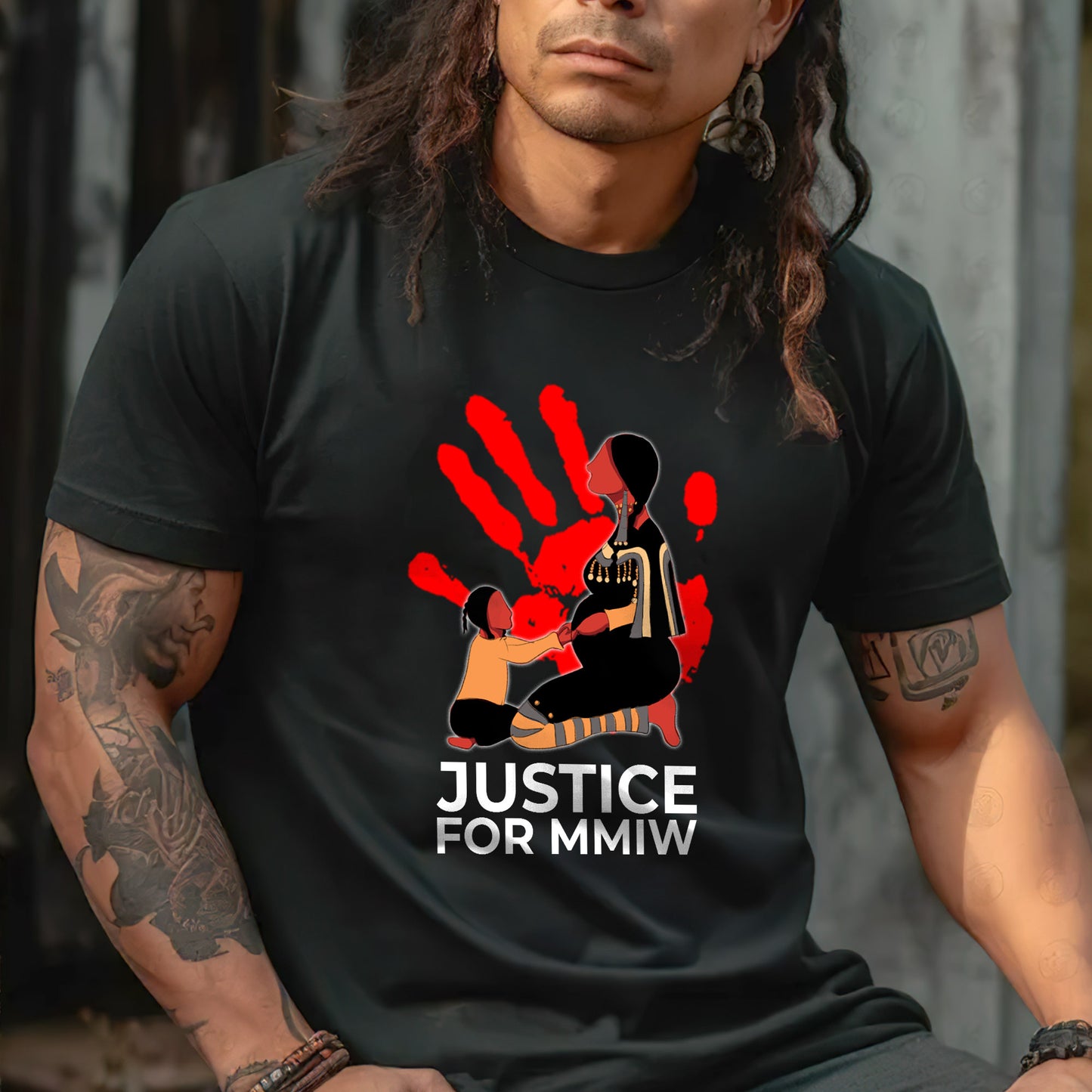 Justice For MMIW Red Handprint Unisex T-Shirt/T-shirt V-Neck/Hoodie/Sweatshirt