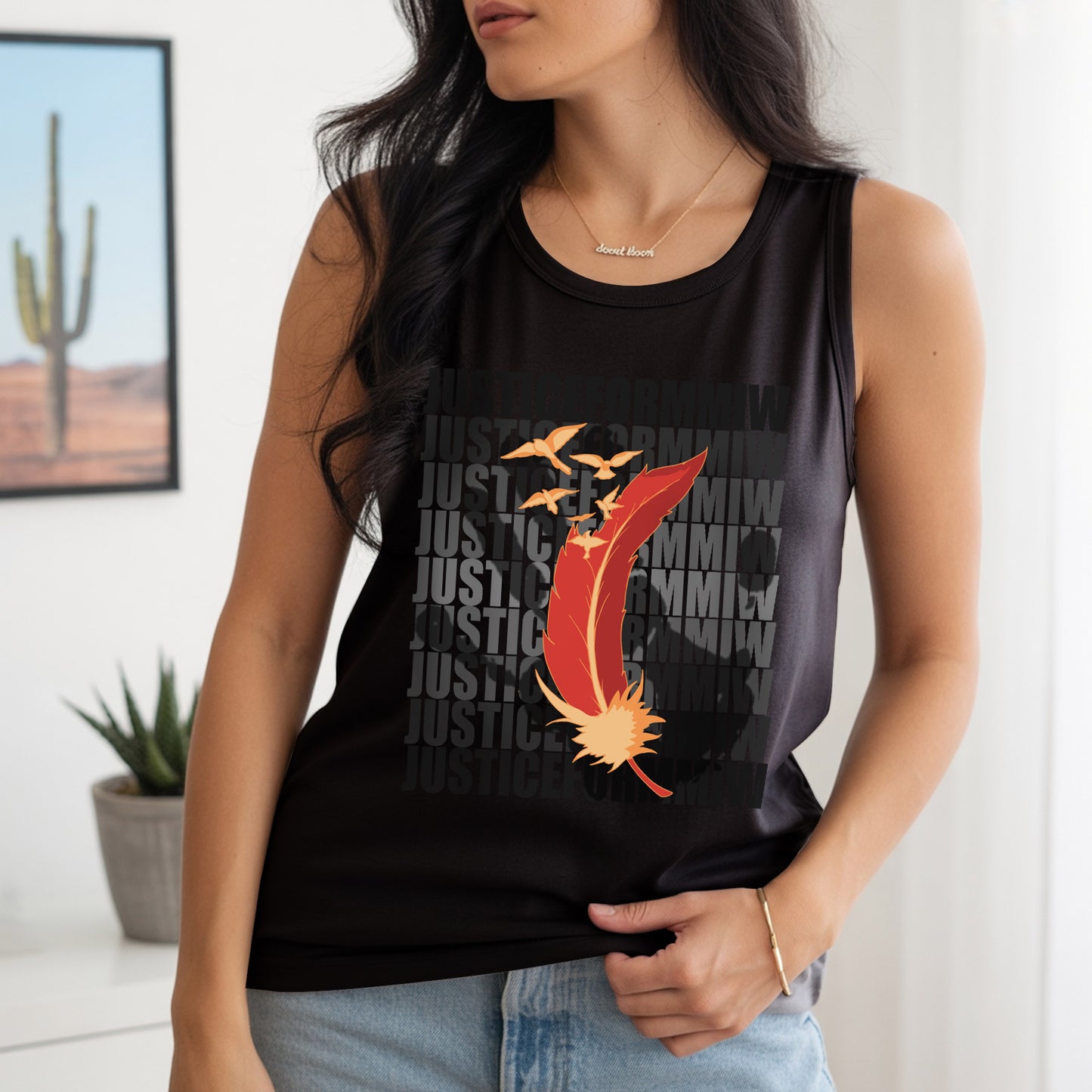 Justice For MMIW Empowering Indigenous Voices Unisex Tank Top