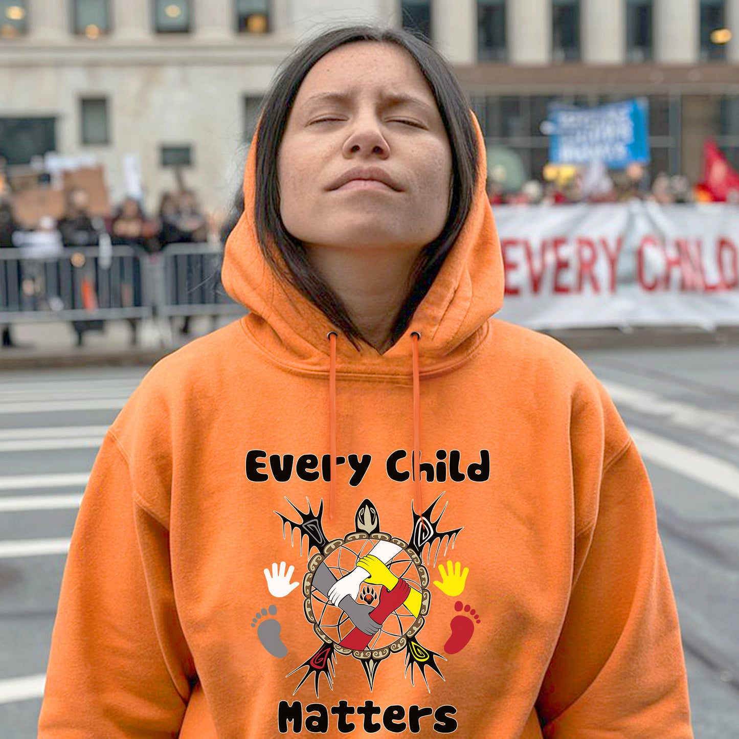 Every Child Matters Unity Hands & Bear Paw Design Unisex T-Shirt/Hoodie/Sweatshirt