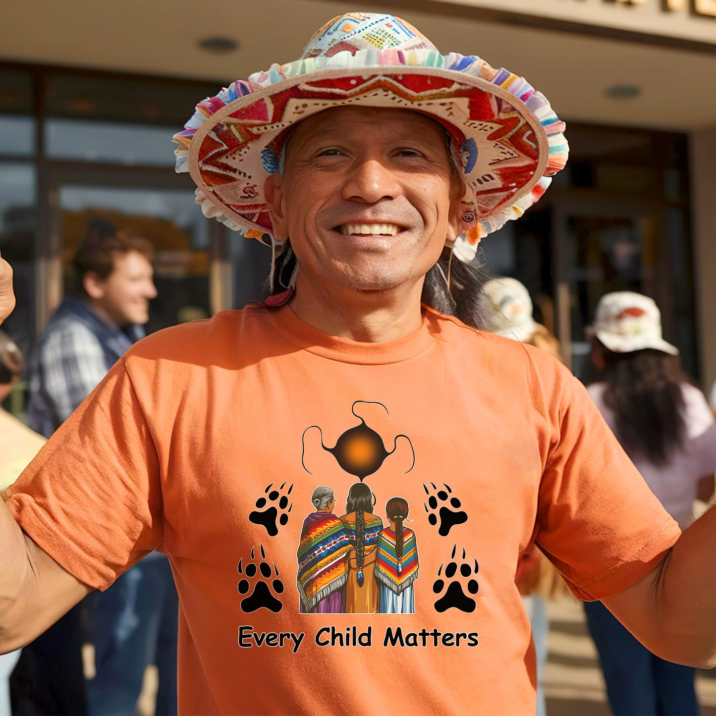 Every Child Matters Native Women & Bear Paw Design Unisex T-Shirt/Hoodie/Sweatshirt