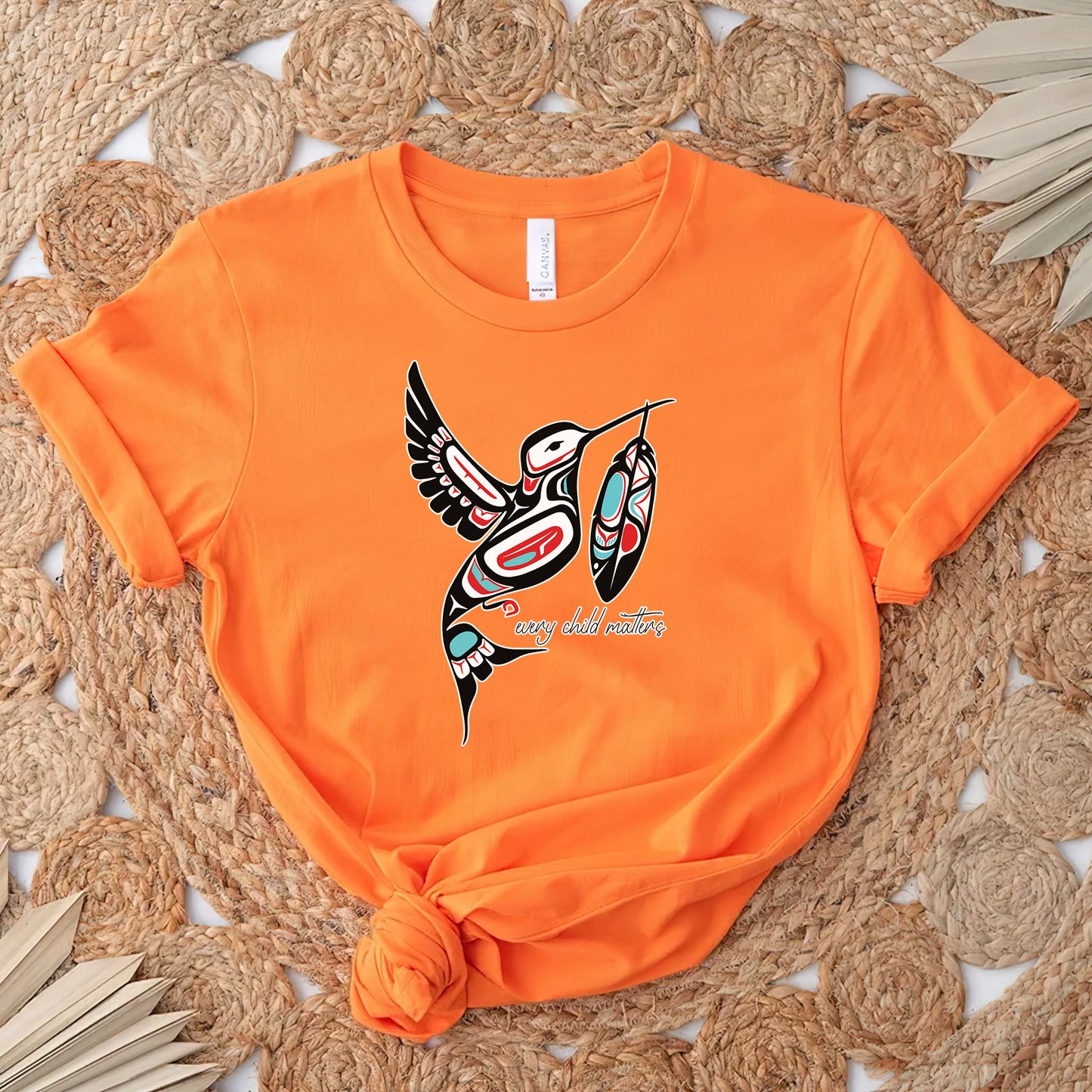 Every Child Matters Hummingbird With Feather Design Unisex T-Shirt/Hoodie/Sweatshirt