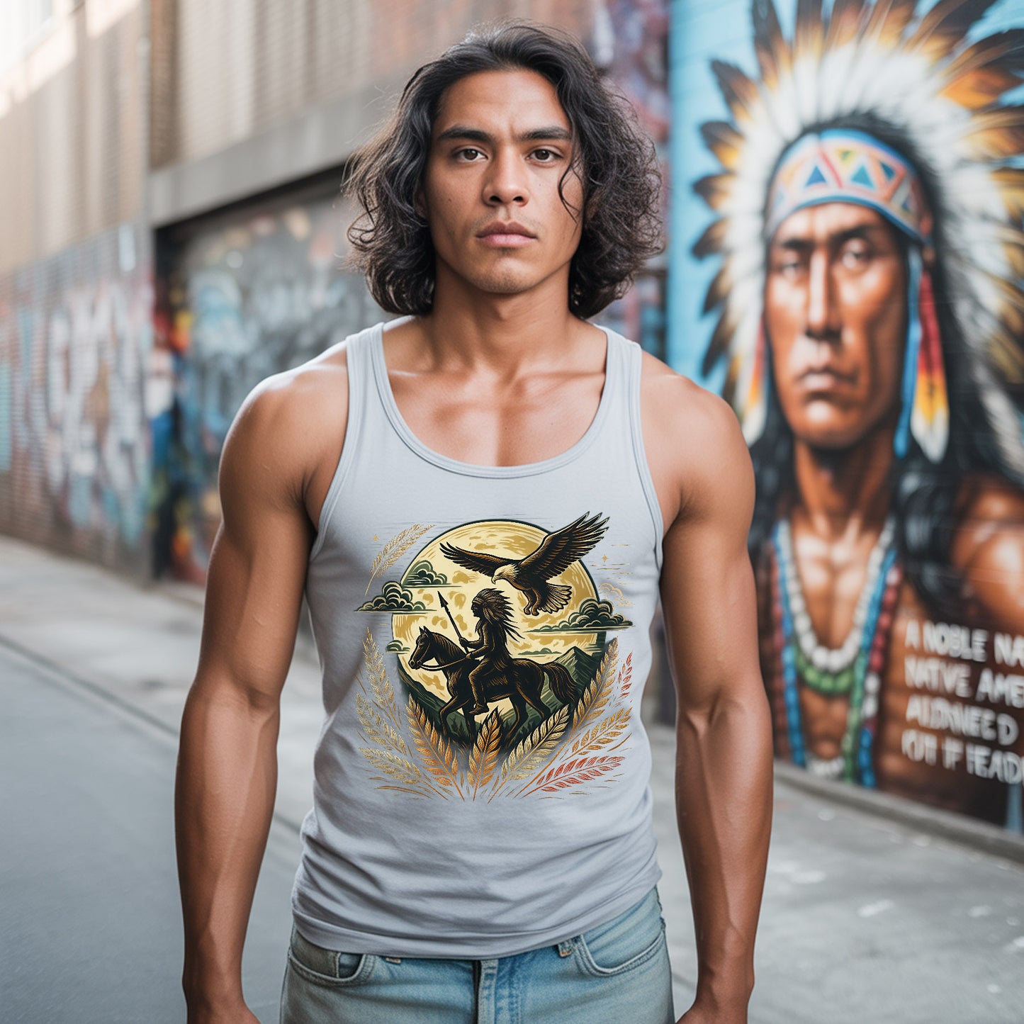 Trail Of Tears - Native American Chief Ride Horse Unisex Tank Top