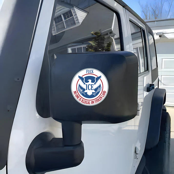 Decal No One Is Illegal On Stolen Land - We Walk On Native Land