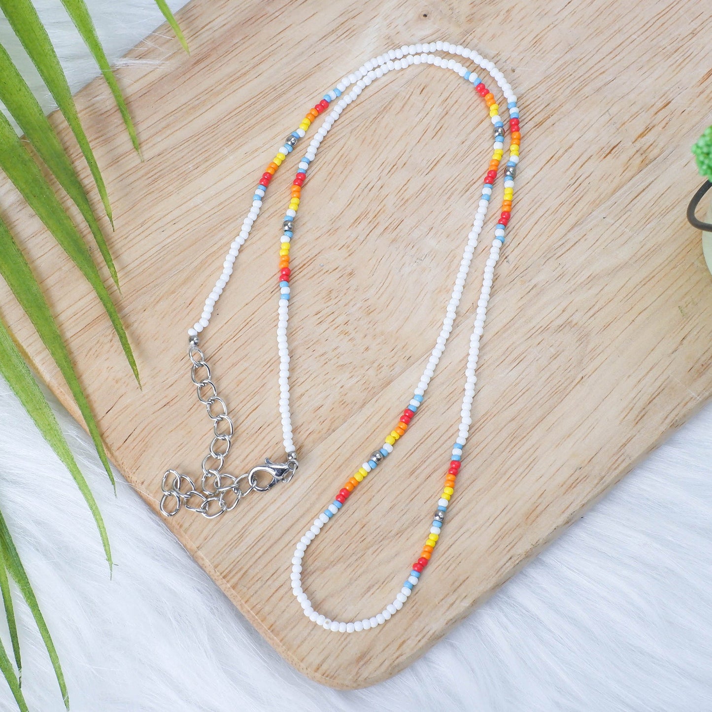 White Lightning Handmade Necklace Unisex With Native American Style