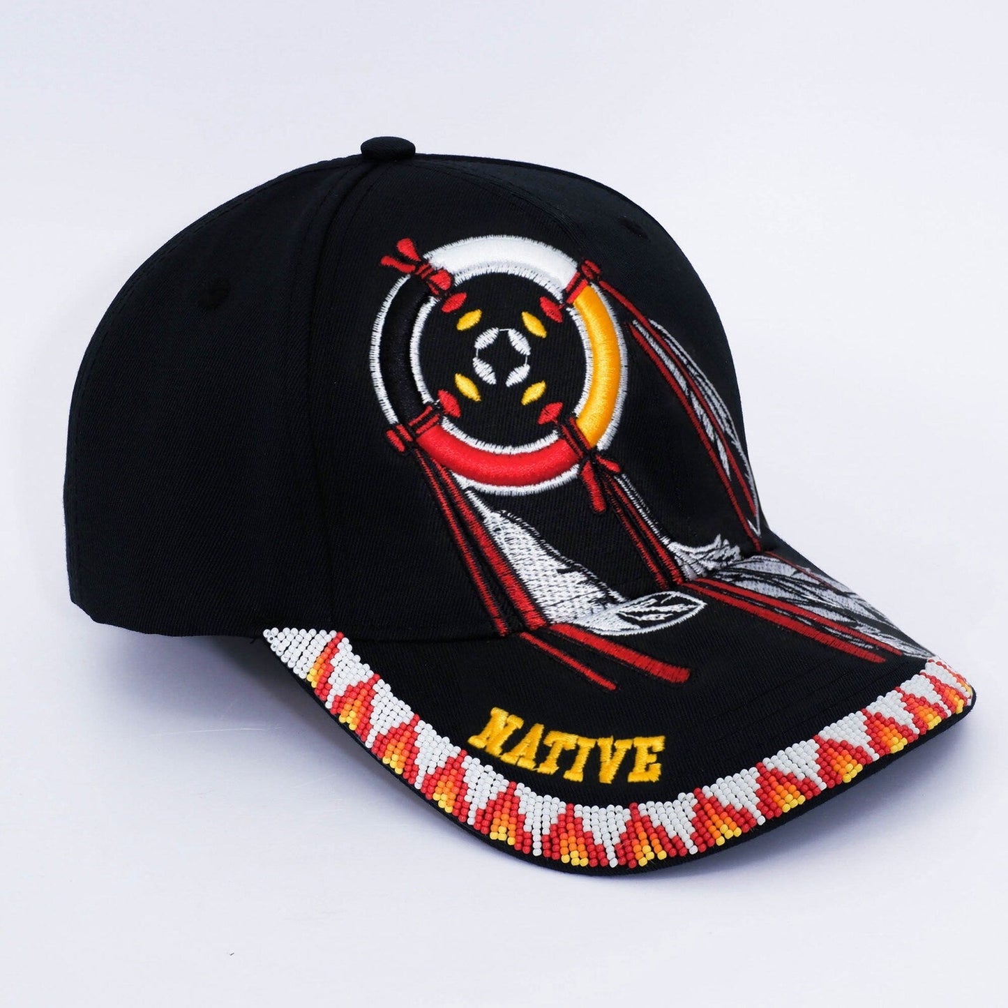 Dreamcatcher Embroidered Beaded Baseball Cap With Brim Unisex Native American Style