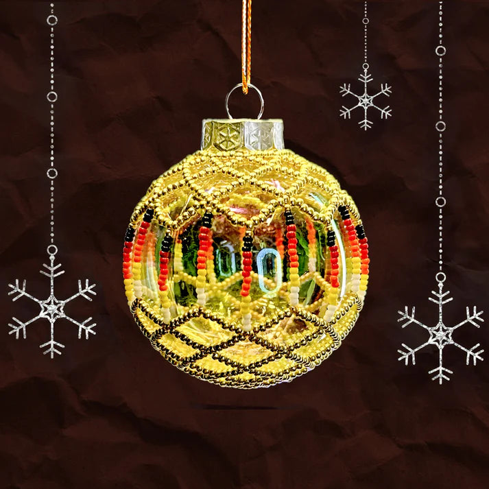 Turquoise Beaded Handmade Ornament Holiday Decor Gifts