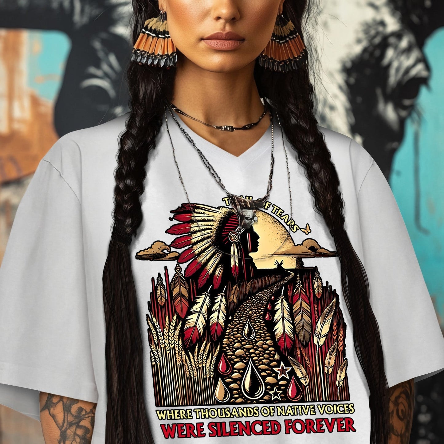 Trail Of Tears - Where Thousands Of Native Chief Unisex T-Shirt/Hoodie/Sweatshirt