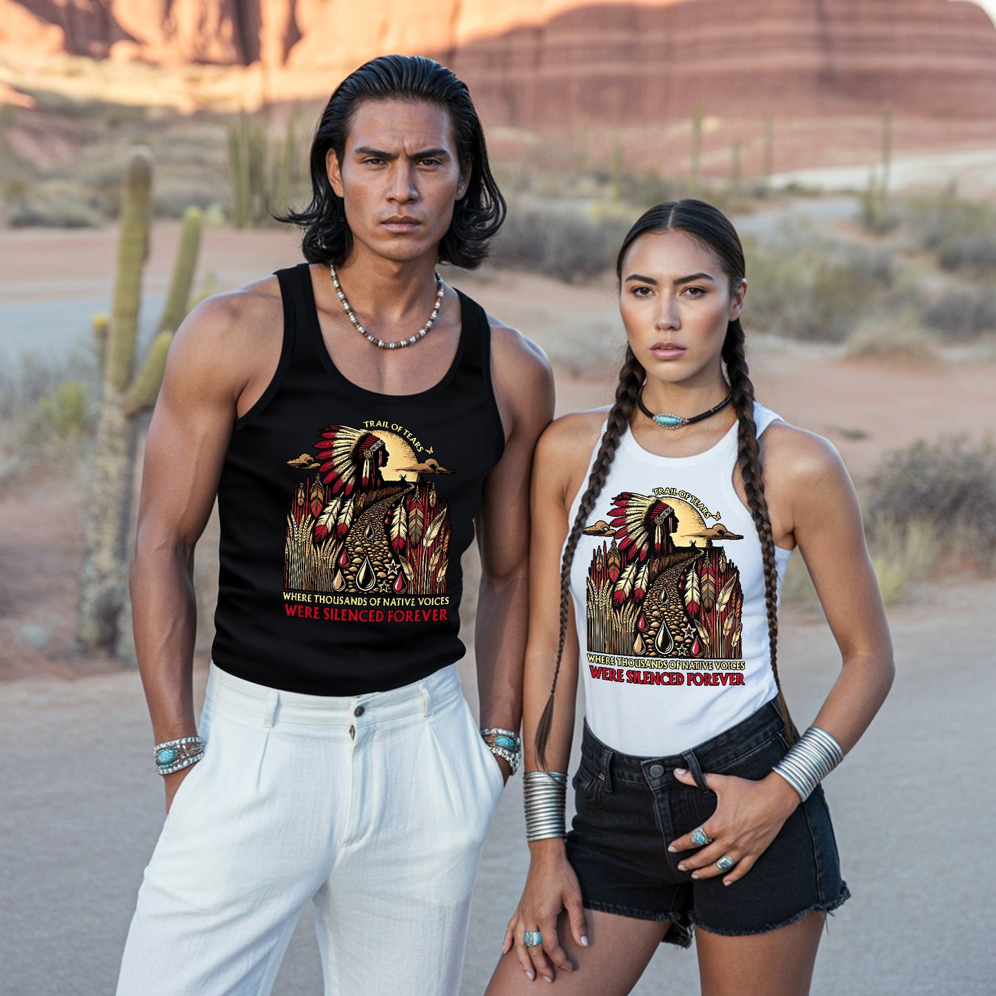 Trail Of Tears - Where Thousands Of Native Chief Unisex Tank Top
