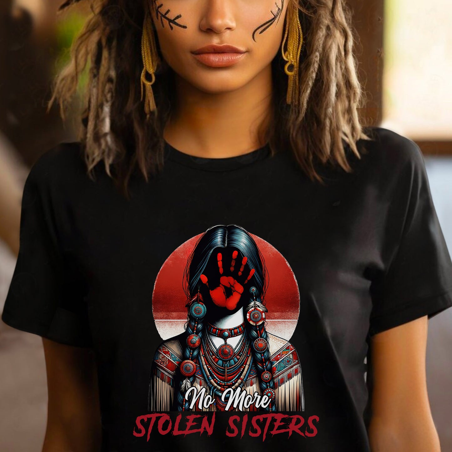MMIW No More Stolen Sisters No Face Unisex T-Shirt/T-Shirt V-Neck/Hoodie/Sweatshirt