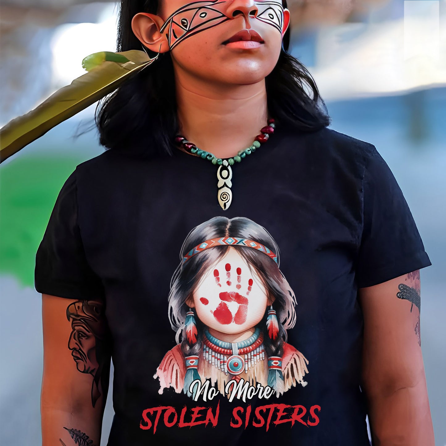 MMIW No More Stolen Sisters No Face WC211 Unisex T-Shirt/T-Shirt V-Neck/Hoodie/Sweatshirt