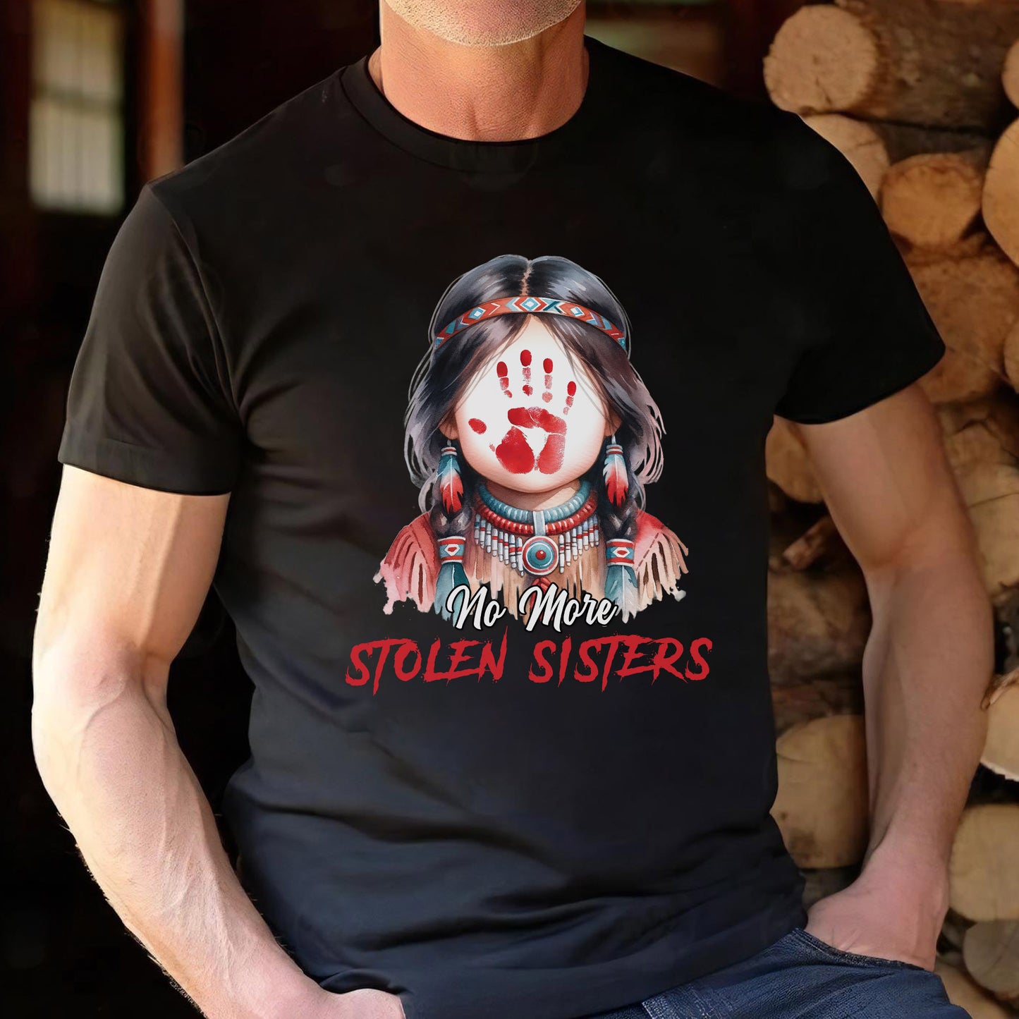 MMIW No More Stolen Sisters No Face WC211 Unisex T-Shirt/T-Shirt V-Neck/Hoodie/Sweatshirt