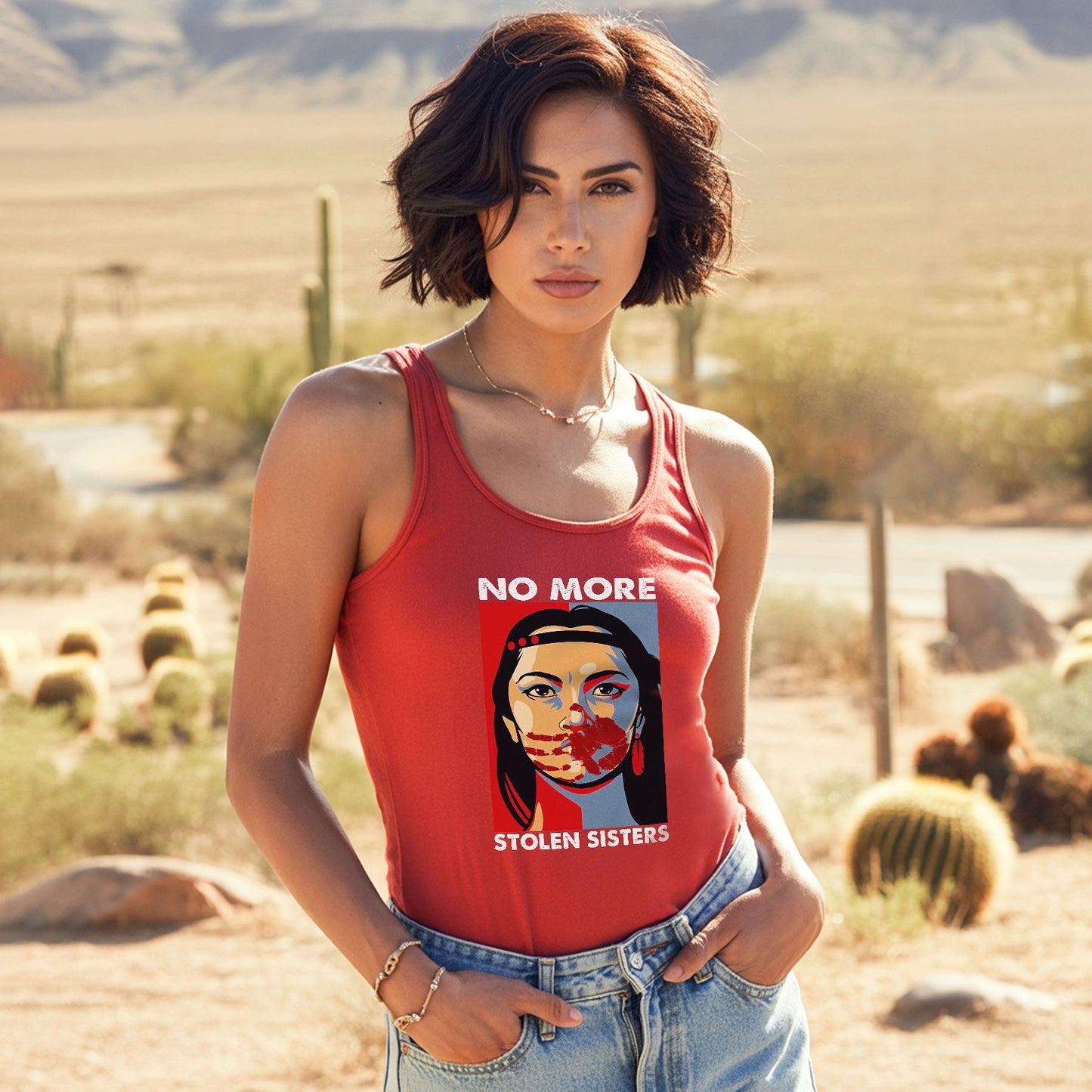 No More Stolen Sisters MMIW Awareness Unisex Tank Top