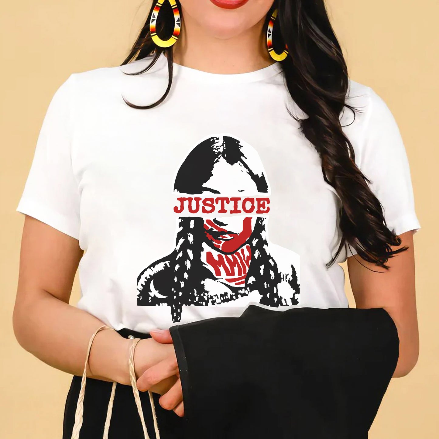 Justice For MMIW Red T-Shirt - Indigenous Women Awareness Unisex T-Shirt/T-Shirt V-Neck/Hoodie/Sweatshirt