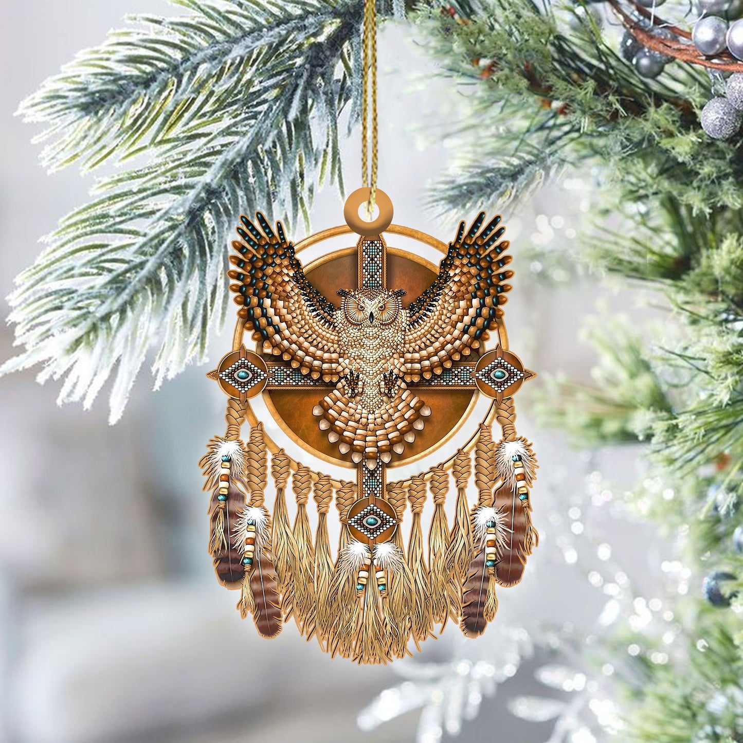 Owl Feather Native American - Unique Christmas Gift Decor Flat Acrylic