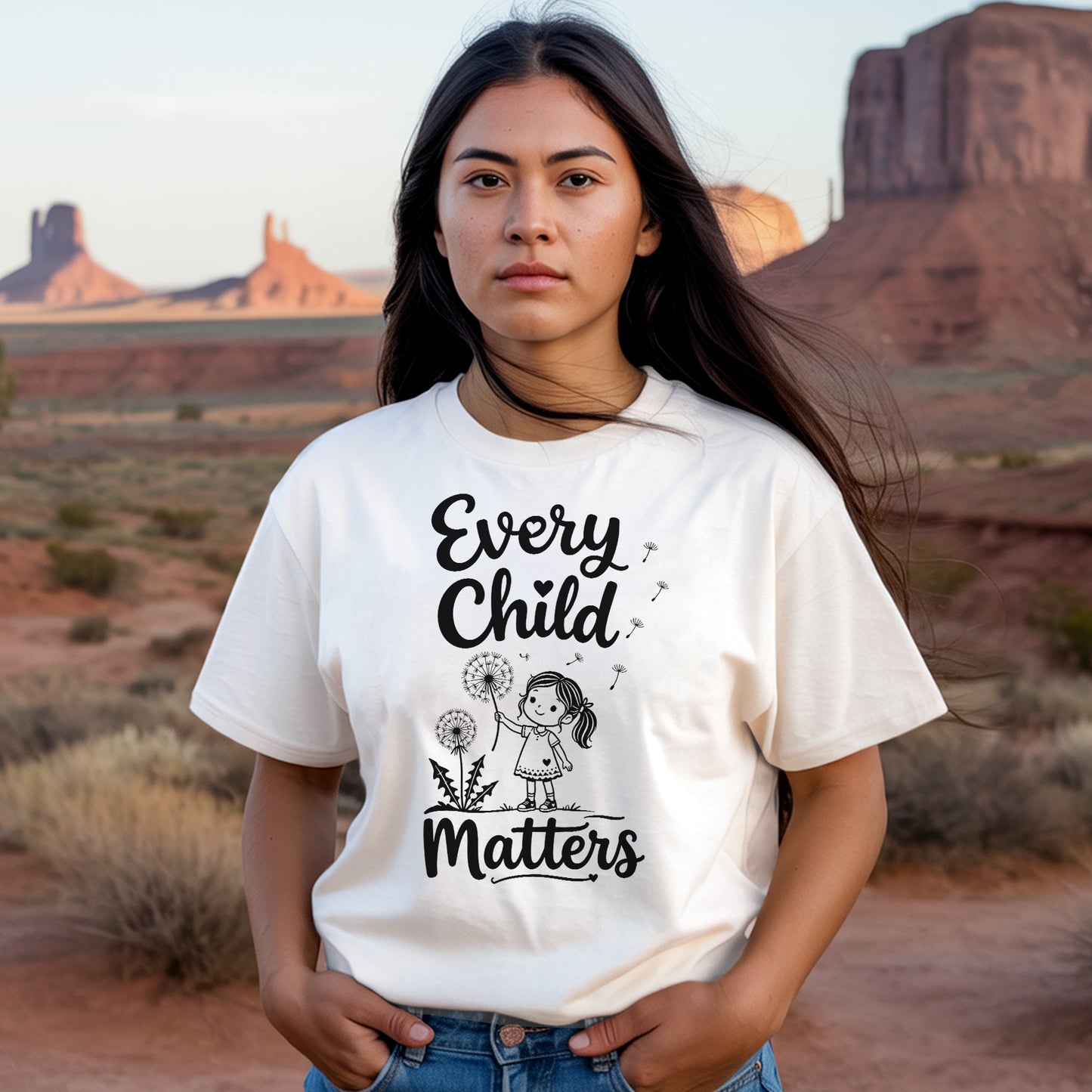 Every Child Matters Orange Shirt Day - Dandelion Girl Awareness Graphic Unisex T-shirt/Hoodie/Sweatshirt