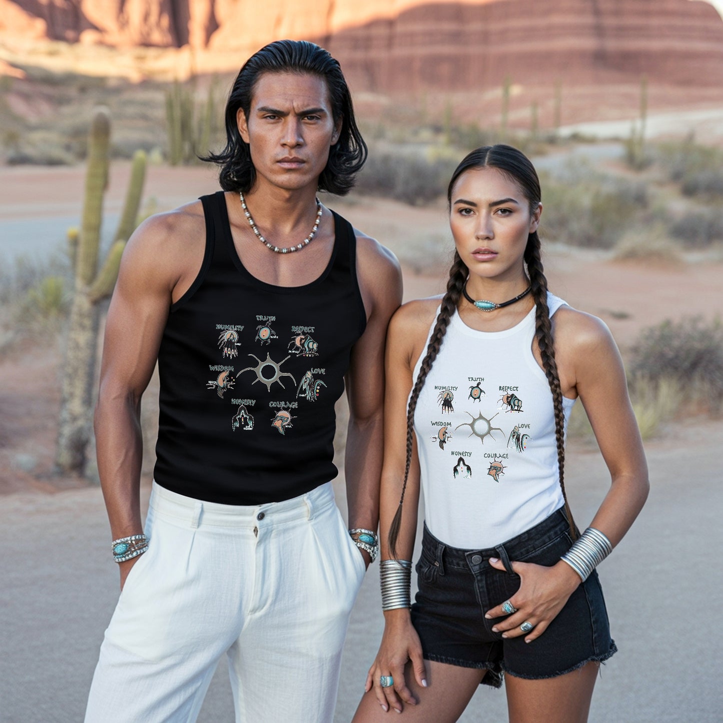 The Seven Sacred Laws Native American Indigenous Culture Unisex Tank Top