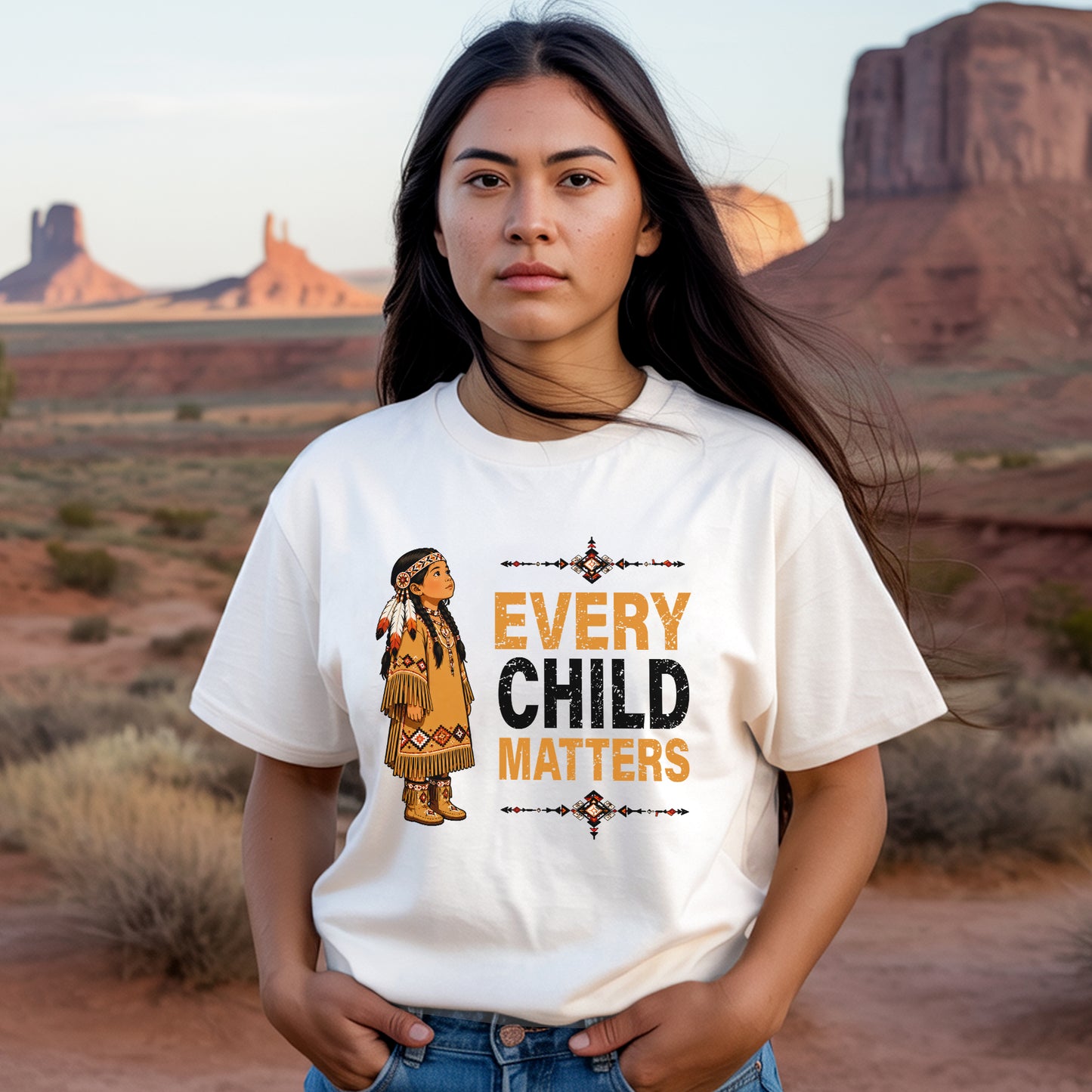 Every Child Matters Orange Shirt Day - Indigenous Girl Awareness Graphic Unisex T-shirt/Hoodie/Sweatshirt