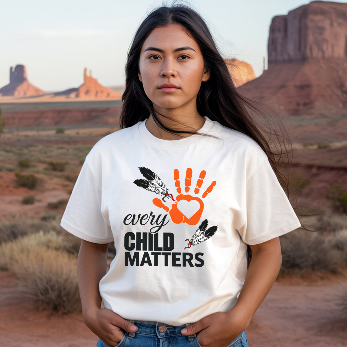 Every Child Matters Orange Shirt Day Feather Unisex T-shirt/Hoodie/Sweatshirt