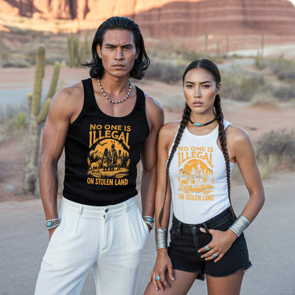 No One Is Illegal on Stolen Land Justice Unisex Tank Top