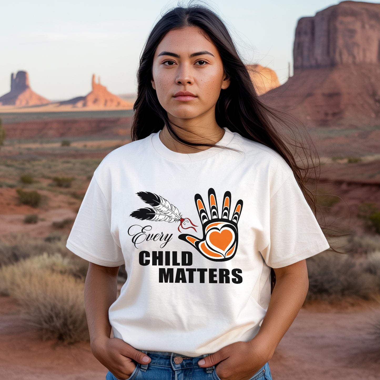 Every Child Matters Heart Handprint Unisex T-shirt/Hoodie/Sweatshirt