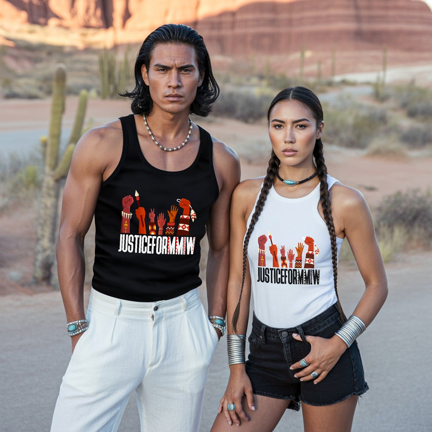 Justice for MMIW Empowering Indigenous Voices Unisex Tank Top