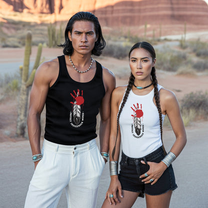 Protect Indigenous Women Red Hand Unisex Tank Top