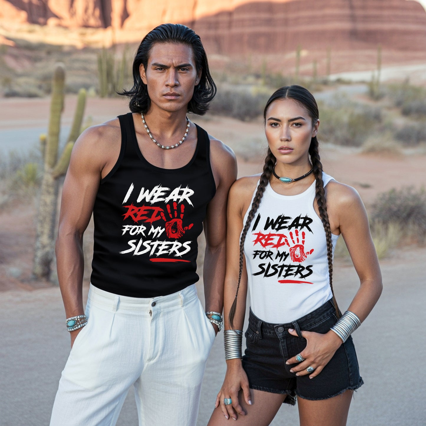 I Wear Red For My Sisters Unisex Tank Top