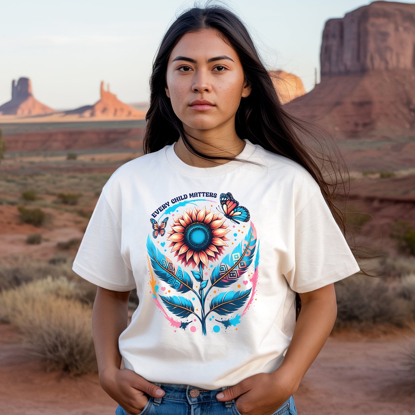 Every Child Matters Orange Shirt Day Sunflower Design Unisex T-shirt/Hoodie/Sweatshirt
